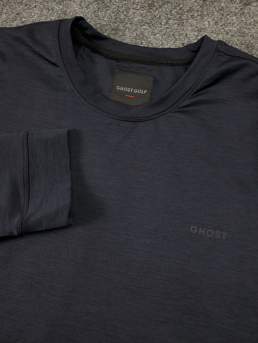 Ghost Golf Long Sleeve Crew Pullover Large Navy Performance Athletic Stretch